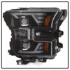 xTune 15-17 Ford F-150 DRL LED Light Bar Projector Headlights - Black (PRO-JH-FF15015-LB-BK)