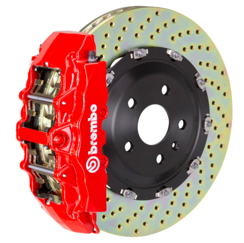 Brembo 17-20 RS3 Sedan Front GT BBK 6 Piston Cast 380x34 2pc Rotor Drilled-Red