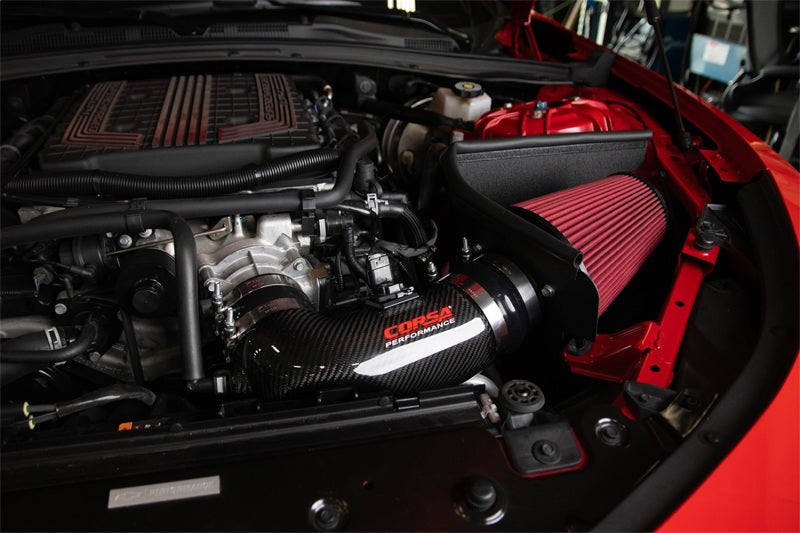 Corsa 17-21 Chevrolet Camaro ZL1 Carbon Fiber Air Intake w/ DryTech 3D No Oil Filtration