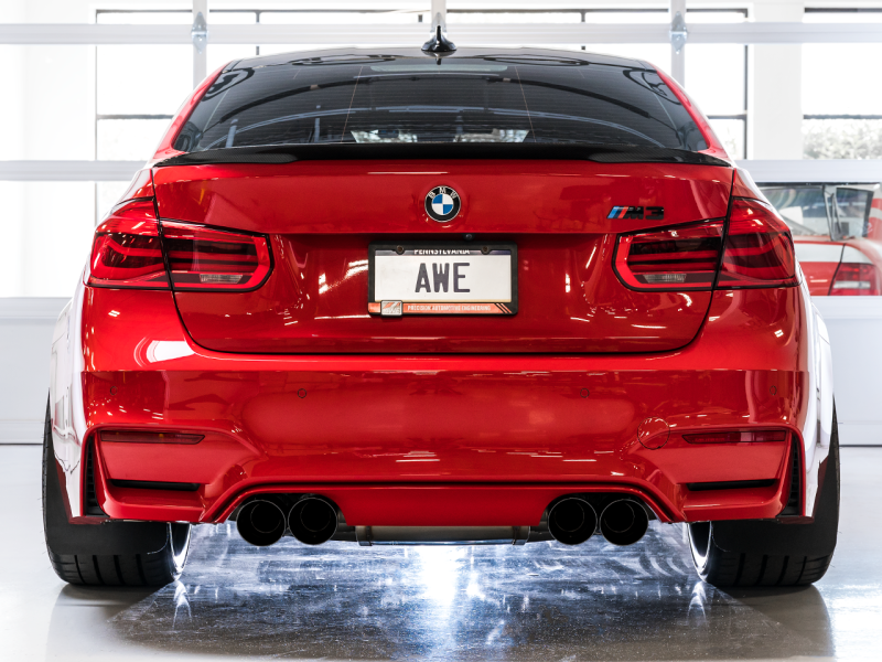 AWE Tuning BMW F8X M3/M4 Track Edition Catback Exhaust - Chrome Silver Tips
