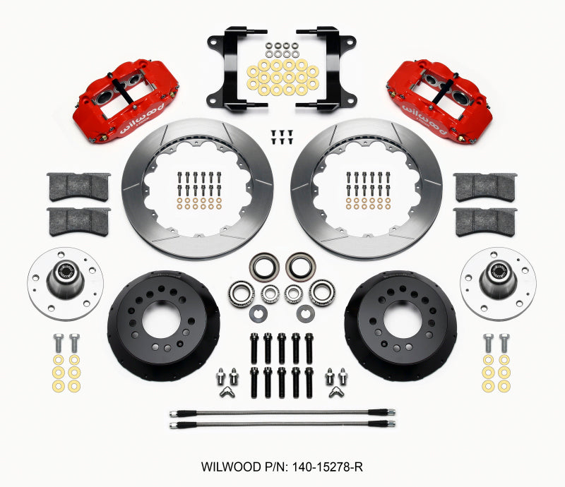 Wilwood Narrow Superlite 6R Front Hub Kit 12.88in Red 82-92 Camaro//Firebird