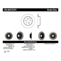 Stoptech 09-15 Honda Pilot / 11-17 Honda Odyssey Rear Premium CryoStop Brake Rotor