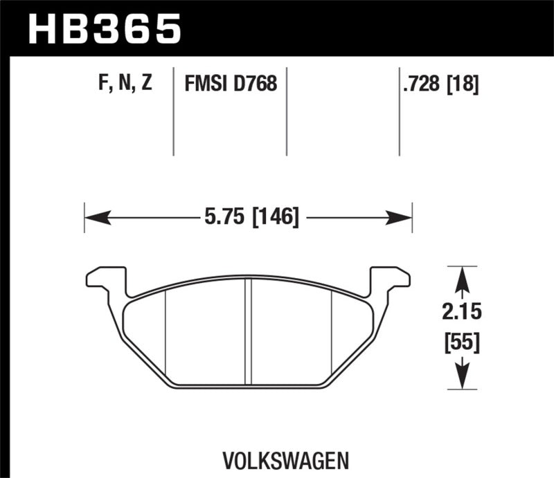 Hawk HPS 5.0 Street Brake Pads - Front