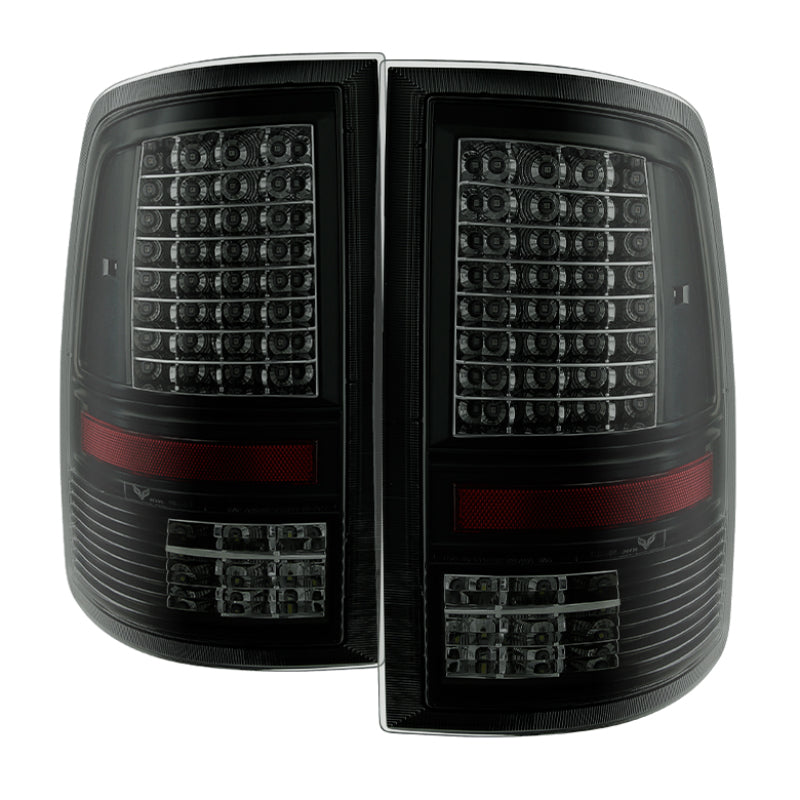 xTune Dodge Ram 1500 09-14 - C Shape LED Tail Lights- Black Smoked ALT-JH-DR09-LED-CS-BSM