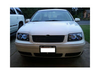 Spyder Volkswagen Jetta 99-05 Projector Headlights DRL Blk PRO-YD-VJ99-DRL-BK