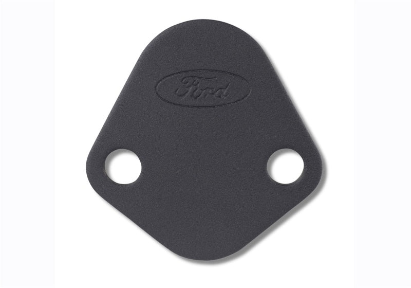Ford Racing Fuel Pump Block Off Plate - Black Crinkle Finish w/ Ford O ...