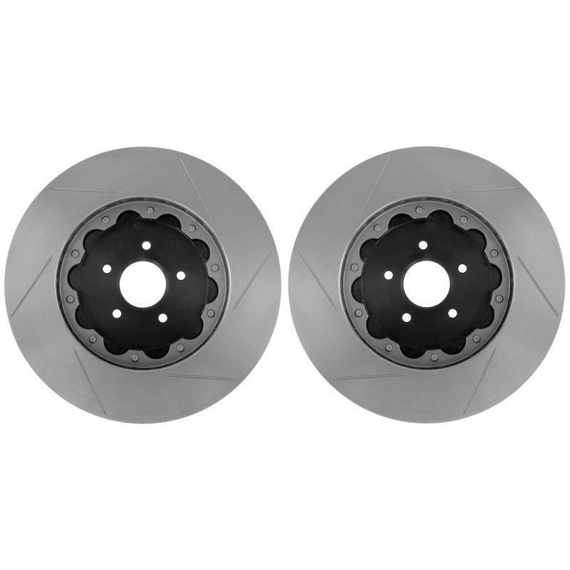 StopTech 14-17 Dodge Viper (Excl TA Model) AeroRotor 2pc Slotted and Zinc Plated Rear Rotor (Pair)