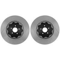 StopTech 08-16 Mitsubishi Lancer Evo X AeroRotor 2pc Drilled Front Rotor (Pair)