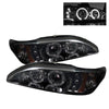 Spyder Ford Mustang 94-98 1PC Projector LED Halo Amber Reflector LED Smk PRO-YD-FM94-1PC-AM-SMC