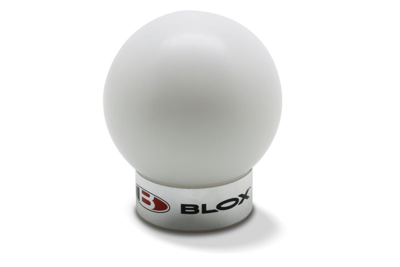 BLOX Racing DR Spherical Shift Knob 10x1.5 - White Delrin Polyoxymethylene