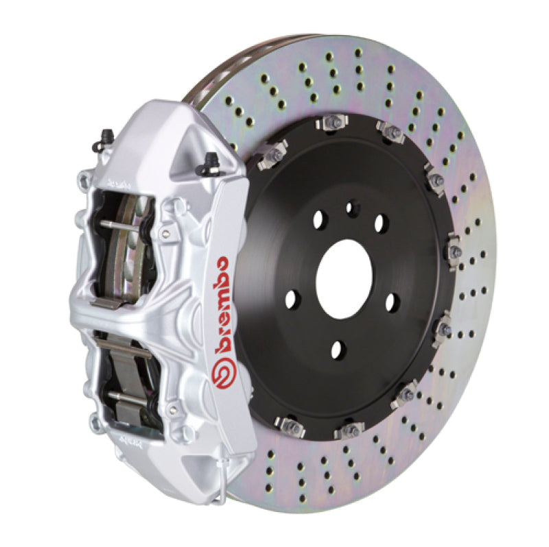 Brembo 17+ LC500/18+ LS500 Front GT BBK 6 Piston Cast 405x34 2pc Rotor Drilled-Silver