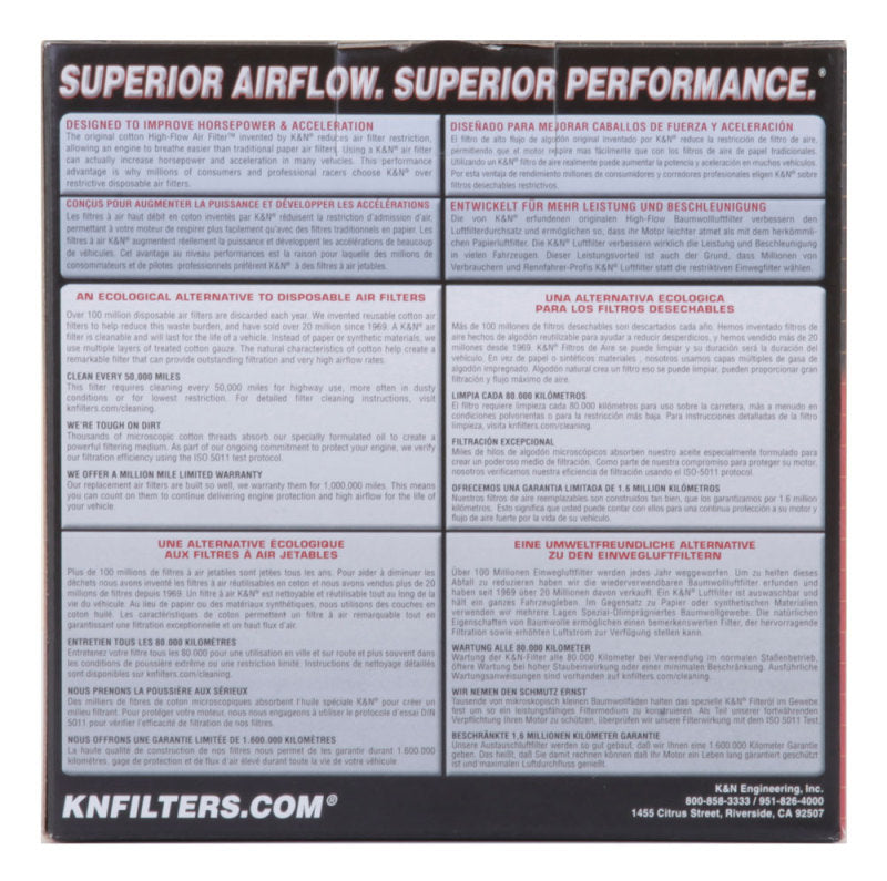 K&N Replacement Air Filter 4.688in ID x 6.063in OD x 1.875in H for Harley-Davidson/Rover