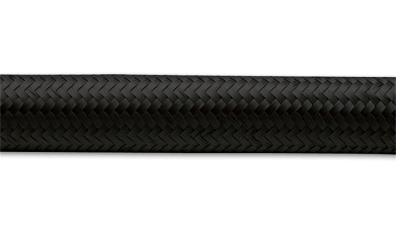 Vibrant -12 AN Black Nylon Braided Flex Hose (5 foot roll)