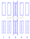 King Engine Bearings Ford V8 351ci 5.8L 400ci 6.6L 16V (Size STD) Performance Main Bearing Set