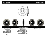 StopTech 1/02-05 Infiniti G35 (alloy disc) / 6/02-05 Nissan 350Z Slotted & Drilled Left Front Rotor