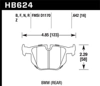 Hawk 2006-2006 BMW 330i HPS 5.0 Rear Brake Pads