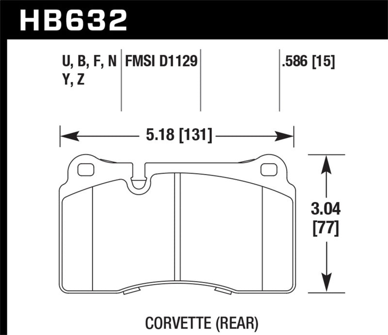 Hawk 2007-2015 Volkswagen Tourareg Base/V6/V6-Sport/TDI HPS 5.0 Performance Rear Brake Pads