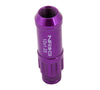 NRG 700 Series M12 X 1.25 Steel Lug Nut w/Dust Cap Cover Set 21 Pc w/Locks & Lock Socket - Purple