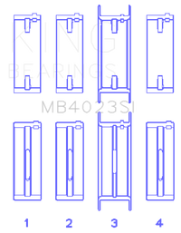 King Engine Bearings For FORD TAURUS V6 245CI/177CI/ Main Bearing
