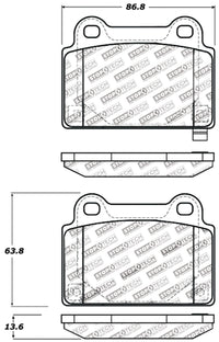 StopTech Performance 08+ Mitsubishi Evolution X Rear Brake Pads