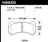 Hawk 09-11 Nissan GT-R DTC-30 Motorsports Front Brake Pads
