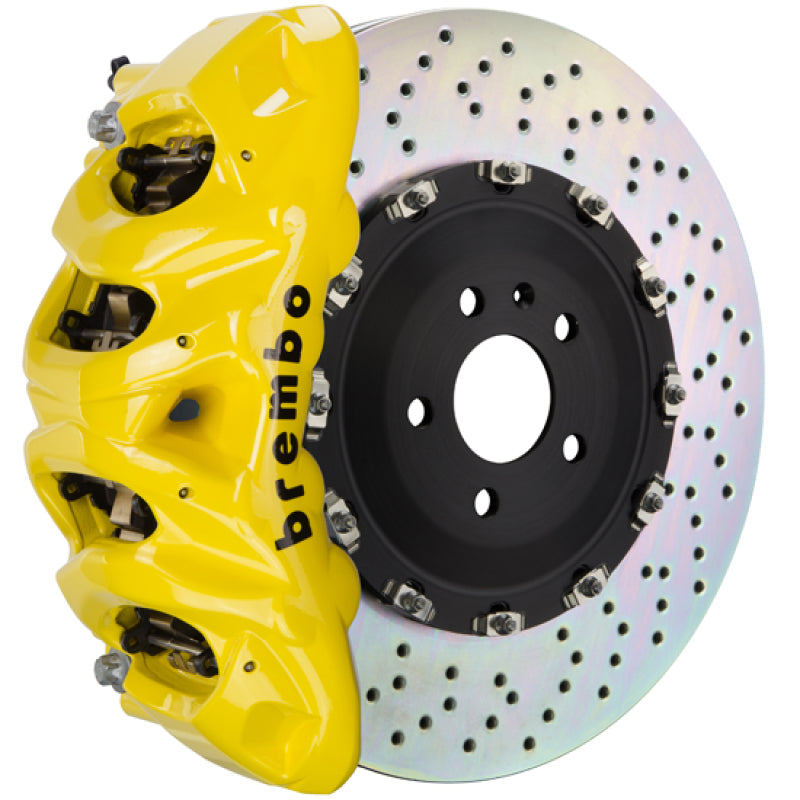 Brembo 13-18 S6/13-18 S7/14-18 RS7 Front GT BBK 8 Piston Cast 412x38 2pc Rotor Drilled- Yellow