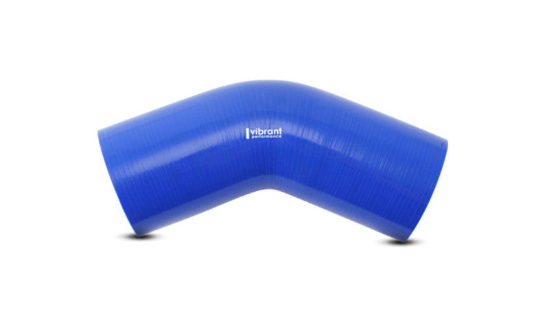 Vibrant 45 Degree Silicone Elbow 5.00in ID x 4.00in Leg Length - Blue