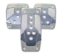 NRG Aluminum Sport Pedal M/T - Gunmetal w/Silver Carbon