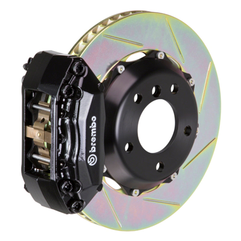 Brembo 04-05 Civic Si Hatchback Fr GT BBK 4Pis Cast 2pc 328x28 2pc Rotor Slotted Type1-Black