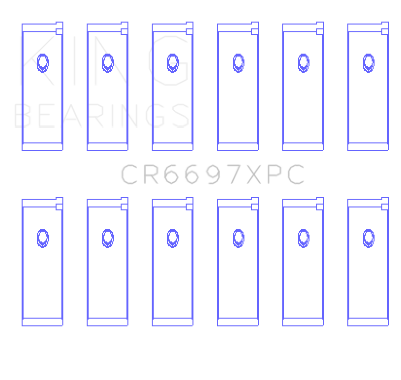 King Nissan RB25/RB26 (Size .026) Coated Performance Rod Bearing Set