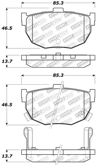 StopTech Performance Hyundai Elantra/Tiburon / Kia Spectra / Nissan Maxima/Stanza Rear Brake Pads