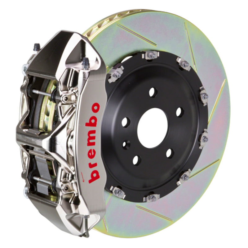 Brembo 18+ Model 3 AWD/RWD Front GTR BBK 6 Piston Billet 380x34 2pc Rotor Slotted Type1 - Nickel