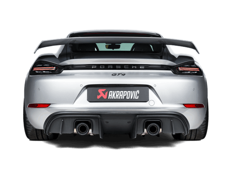 Akrapovic 2020+ Porsche Cayman GT4 (718) Slip-On Race Line (Titanium) (Req Tips / Option 2)