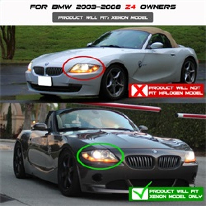 Spyder BMW Z4 03-08 Projector Headlights Xenon/HID Model Only - LED Halo Chrome PRO-YD-BMWZ403-HID-C