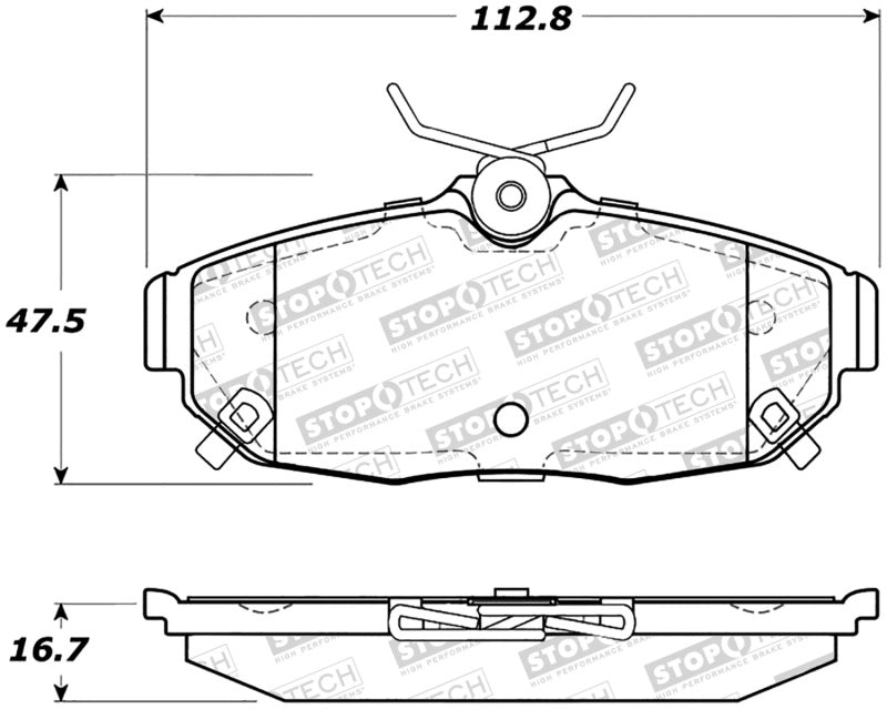 StopTech Sport Brake Pads w/Shims and Hardware - Rear