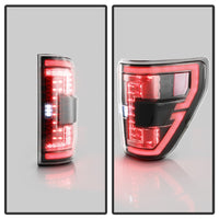 Spyder 21-23 Ford F150 (Factory Halogen) Light Bar LED Tail Lights - Black (ALT-YD-FF15021HAL-BK)