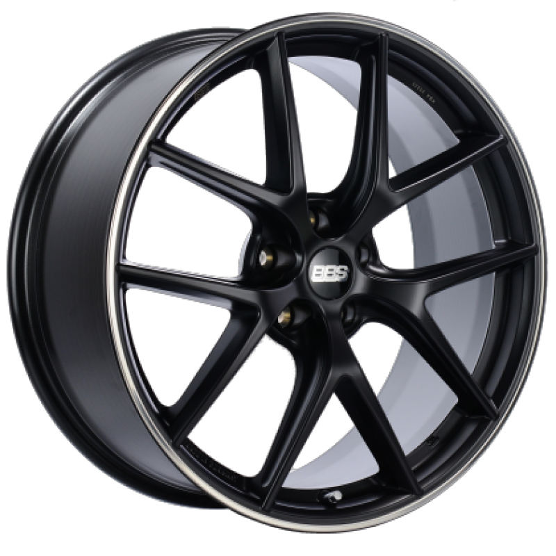 BBS CI-R 19x8 5x120 ET45 Satin Black Polished Rim Protector Wheel -82mm PFS/Clip Required