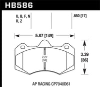 Hawk AP Racing CP7040 Performance Ceramic Street Brake Pads