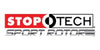 StopTech 08-09 Honda Civic Si 1PC Rotor Black ST-41/Pads/SS Lines Touring Drilled Front Brake Kit