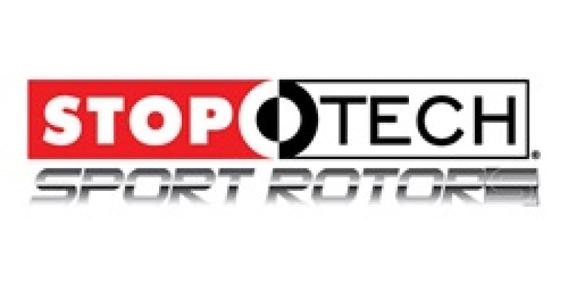 StopTech 09-16 Nissan 370z Front Left Drilled AeroRotor w/ Black Hat