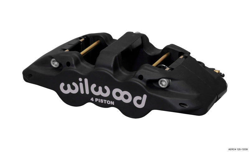 Wilwood Caliper-Aero4 - Black Anodize 1.12/1.12in Pistons 1.25in Disc