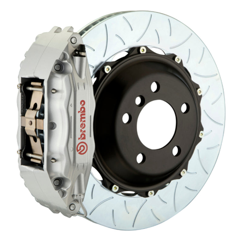 Brembo 93-98 Supra Front GT BBK 6 Piston Cast 355x32 2pc Rotor Slotted Type-3-Silver