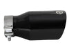 aFe MACH Force-Xp Univ 304 SS Double-Wall Clamp-On Exhaust Tip - Black - 3in Inlet - 4.5in Outlet