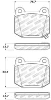 StopTech Performance ST-22 2-Piston Rear Caliper Brake Pads