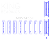 King Engine Bearings Subaru FA/FB Main Bearing Set - Size STD