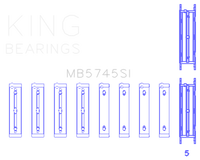 King Engine Bearings Subaru FA/FB (Size 0.25 Oversized) Main Bearing Set