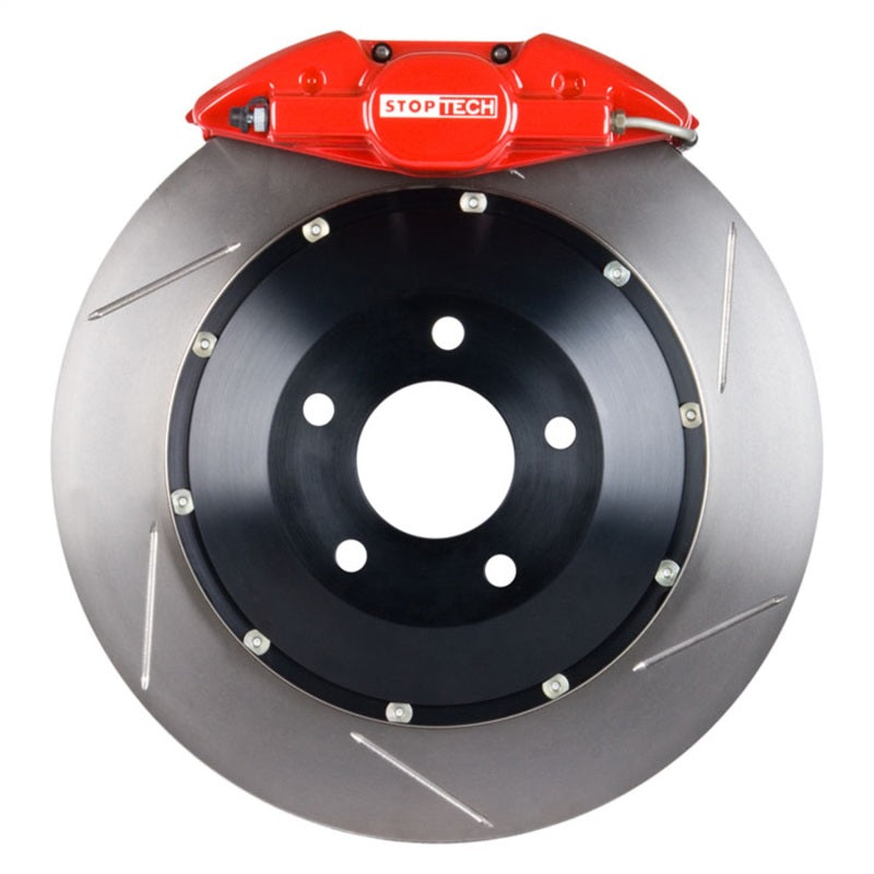 StopTech 89-95 Nissan Skyline GT-R R32 Rear BBK ST22 328x28 Slotted Rotors Red Calipers