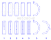 King Engine Bearings Ford Prod. V8 4.6L/5.4L Performance Main Bearing Set - Size +0.026mm