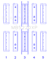 King Subaru WRX/STi EJ20 EJ22 EJ25 Flange #3 Position (Size .025) Performance Main Bearing Set