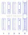 King Subaru EJ20/EJ22/EJ25 (For Thrust in #5 Position) Performance Main Bearing Set - Size STD
